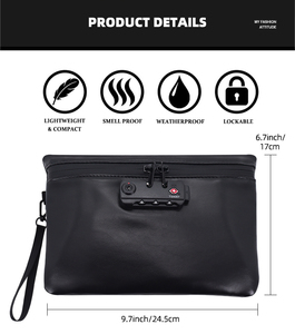 Изготовленная на заказ сумка из искусственной кожи с защитой от запаха и запаха, из углеродного волокна, мешки без запаха с комбинированным замком - Product Image 2