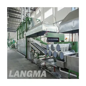 ماكينة إنتاج الألياف الإسمنتية الكيميائية من العلامة التجارية لانجما، معدات خط إنتاج ألياف البوليستر المعاد تدويرها وفقًا للمعايير الأوروبية CE