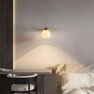 Lámpara Colgante Minimalista para Isla de Cocina, Comedor, Hotel, Latón y Alabastro de Alta Calidad, Nueva Lámpara Colgante Heliosu Cord de Alabastro - Product Image 3