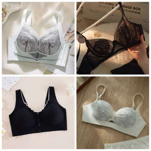 Sujetador de Encaje Sexy para Mujer, Transpirable, de Malla, con Tejido Frontal Integrado, Tirantes Ajustables Diarios, Línea Sólida, Sin Costuras - Product Image 3