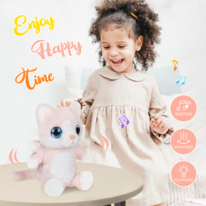 30 cm đôi mắt to Kitty Mèo đặc trưng ca hát Phát Sáng Led lắc lư nhảy múa trẻ em Đồ chơi squish Đồ chơi Quà Tặng unisex trẻ em và giảm căng thẳng - Product Image 5