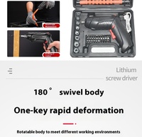 Mini tournevis sans fil pliable de type pistolet, rechargeable par USB, tournevis électrique réversible, outil de réparation domestique
