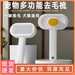 Brosse démêlante pour chats et chiens, outil de toilettage pour animaux, brosse en plastique pour enlever les poils, design simple - Product Image 5