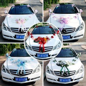 Decoración <span class=keywords><strong>de</strong></span> coche <span class=keywords><strong>de</strong></span> boda realista, flores artificiales <span class=keywords><strong>de</strong></span> seda, mariposa - Product Image 4