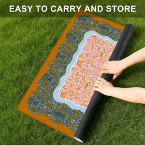 Nouvelle sortie : Tapis de mahjong de luxe en néoprène 31,5x31,5 pouces pour jeux de casino et poker, design portable, en stock - Product Image 4