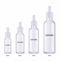 Bouteille compte-gouttes en PET rechargeable en gros, 10ml 20ml 30ml 50ml, contenant en vrac pour huiles essentielles, sérums, soins de la peau, parfums, cosmétiques