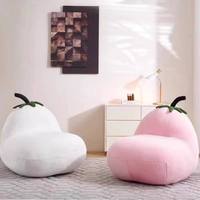 Puf de Algodón con Forma Creativa de Berenjena, Sofá Cama Convertible con Diseño Moderno para Apartamentos, Centros Comerciales y Hoteles