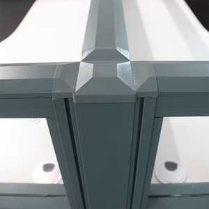 Estación de Trabajo Moderna de Aleación de Aluminio Azul Verdoso con Superficie de Madera, Ecológica, con Almacenamiento, <span class=keywords><strong>Escritorio</strong></span> <span class=keywords><strong>para</strong></span> Personal, Cubículo de Oficina, Uso Comercial Duradero - Product Image 4
