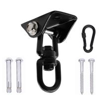 Kit de fixation pour hamac suspendu robuste avec chaîne/ Crochets de plafond multi-usages pivotants à 360 degrés en acier inoxydable pour balançoire