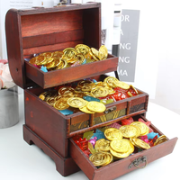 2026 Pièces de monnaie en plastique imitation or de pirate, jetons de jeu et accessoires de loterie pour décorations de fête et jeux de chasse au trésor, lot de 100 pièces