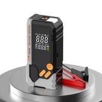 EH01 Démarreur de secours et gonfleur de pneus numérique sans fil portable rechargeable, pompe à air pour voiture 14,8 V avec éclairage LED pour voiture et camion 12000 mAh