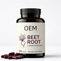 Complément Alimentaire à Base de Racine de Betterave, Gingembre et Pépins de Raisin - 200 Capsules