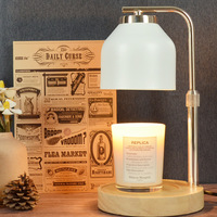 Lampe chauffe-bougie électrique en métal en gros, brûleur d'aromathérapie, diffuseur de parfum en verre, chauffe-lampe avec prise US pour chambre à coucher et décoration intérieure