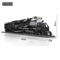 59005 les 1608 pièces Bigboy piste chemin de fer Train à vapeur Locomotive voiture véhicule modèle MOC briques cadeaux jouets blocs de construction ensemble