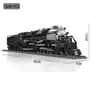 59005 el 1608PCS <span class=keywords><strong>Bigboy</strong></span> Track Railway Steam Train Locomotora Coche Vehículo Modelo MOC Ladrillos Regalos Juguetes Juego de bloques de construcción - Product Image 6