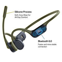 Casque téléphonique à conduction osseuse au design exclusif avec micro, écouteurs téléphoniques à conduction osseuse avec microphone externe