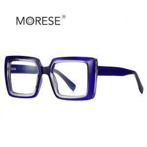 XINLI2170 Monturas Ópticas TR90 Rojas para Mujer, Gafas de Forma Cuadrada Grande con Lentes con Bloqueo de Luz Azul para Leer y Usar el Ordenador - Product Image 4