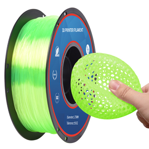 Filament d'imprimante 3D TPU flexible 95A 500G bobine de 1.75mm de diamètre élastique durable 1-Pack Blue Shore avec impressions 3D - Product Image 3