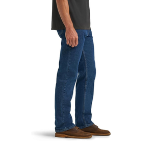 Vaqueros de pierna recta de corte clásico para Hombre | Vaqueros azules cómodos para uso diario y trajes Casuales - Product Image 3