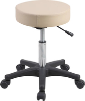 Vente en gros de tabouret orthopédique tabouret de selle ergonomique à coussin en cuir violet avec roue universelle