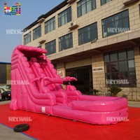 Parc aquatique gonflable en PVC à prix d'usine, personnalisable, à montage rapide, rose vif, pour fêtes à la piscine