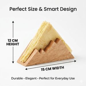 Porta Servilletas de Madera Personalizado, Organizador de Mesa Grabado, Decoración Rústica para Comedor, Regalo para Restaurante, Boda o Inauguración de Casa - Product Image 1