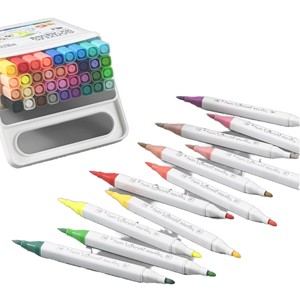 Ensemble de marqueurs à l'alcool, ensemble de stylos à l'alcool, 120 couleurs de marqueurs et stylos à pointe feutre, stylos à double pointe pour artistes, marqueurs permanents pour manga, design - Product Image 1