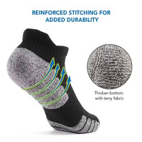 Chaussettes de sport athlétiques personnalisées avec logo, vente en gros, chaussettes de compression respirantes et rembourrées pour la course à pied, pour hommes et femmes
