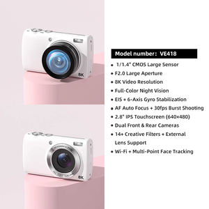 Cámara de Video Profesional Deportiva de Alta Calidad 8K con Zoom Digital 16x, Pantalla Dual y <span class=keywords><strong>Tarjeta</strong></span> TF de 256GB - Product Image 2
