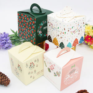 Customised Christmas Gift Box Decoration House Gift Boxes With Handle For Sweet Bakery