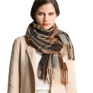 Bufanda De Invierno Para Mujer, Color Sólido, Acogedor, Casual, De Punto, Cómodo, Con Borlas, Grueso, A La Moda, Cómodo, Suave, Largo, Grande, Azul-cielo