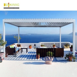 Pérgola de Aluminio con Motor y Techo de Láminas Ajustables, Precio de Fábrica - Product Image 3