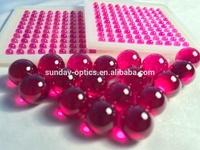 Lentilles à billes optiques rubis en verre de 1mm de personnalisation professionnelle