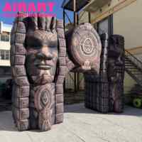 Arche gonflable en forme de statue de pierre pour exposition, entrée d'exposition, arche gonflable avec impression de logo gratuite, arche en pierre gonflable