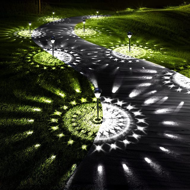 Decorative IP65 Waterproof Solar Eco-friendly Fairy Outdoor Garden Pathway Lamp Warm Light Colorful Smart Garden Solar Light