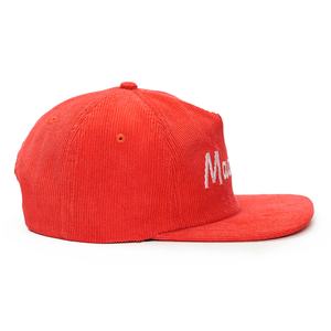 Casquette Snapback non structurée à 5 panneaux en velours côtelé, logo brodé personnalisé - Product Image 4
