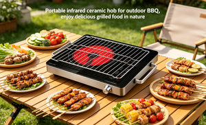 <span class=keywords><strong>Cocina</strong></span> Eléctrica Infrarroja de Acero Inoxidable de 2200W con Parrilla, 220V, Multifuncional, para Exteriores y Hoteles, Disponible en Stock - Product Image 2