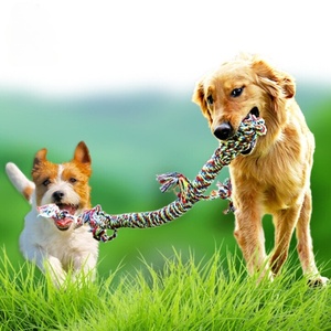 Juguete de entrenamiento de cuerda de algodón trenzado para perros grandes, nuevo, resistente a mordeduras, duradero, ecológico, para perros, juguetes masticables interactivos para perros - Product Image 1