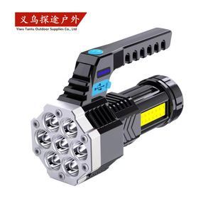 Yiwu Tantu Outdoor Supplies Co., Ltd Handheld <b>Led</b> <b>Flashlight</b> 7 Core Cob Side Light Usb Charging With Power Display For Camping - Product Image 1