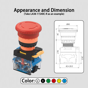 CNTD 10A600V ثلاثة موضع يسار إعادة ضبط ذاتي قفل يمين 22m زر ضغط مؤقت للطوارئ IP65 - Product Image 5