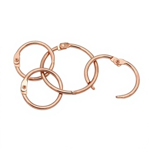YIWANG oro rosa hierro hojas sueltas libro anillos carpeta anillos para cuaderno libro folleto - Product Image 1