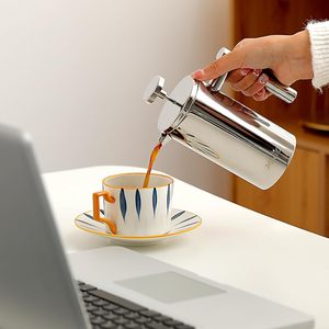 เครื่องชงกาแฟเฟรนช์เพรส สแตนเลส 304 พรีเมียม แบบสองชั้น พร้อมตัวกรอง 3 ชั้น และก้านกดแบบป้องกันน้ำหยด - Product Image 5