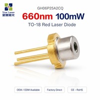 Diode laser d'alignement industrielle 660 nm 100 mW GH06P25A2CQ, diode laser rouge TO-56 pour instruments d'ingénierie et de topographie