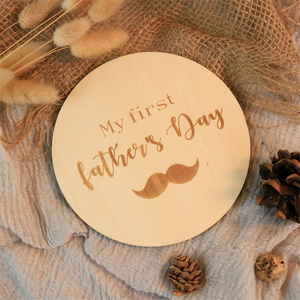 Mein <span class=keywords><strong>erster</strong></span> <span class=keywords><strong>Muttertag</strong></span> Vatertag Holz feiertag dekorative Baby Meilenstein Karte Handheld Foto Requisiten - Product Image 2