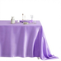 Nappe rectangulaire en satin de polyester de haute qualité - Housse de table lavable et durable pour mariages et événements hôteliers - Prise en charge OEM