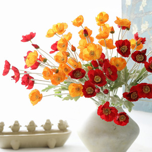 Fiori Artificiali di Papavero Islandese Realistici in 4 Colori, Steli di Papavero Finto per Decorazioni Floreali di Hotel, Casa <span class=keywords><strong>e</strong></span> Matrimoni - Product Image 2