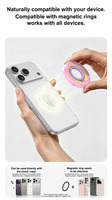 Soporte Magnético Doble Multifuncional para Teléfono con Anillo Metálico Premium, Ajustable, para Oficina y Gimnasio, Compatible con iPhone