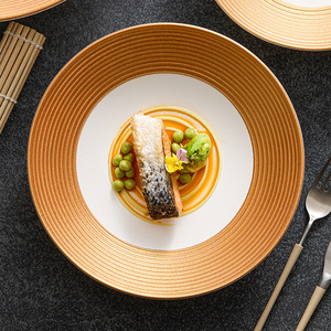 Cảm Giác Tiên Tiến Hiện Đại Đơn Giản Gốm Vàng-Sơn Bát Lớn Cho Mì Súp Ngâm Cá Khách Sạn Bộ Đồ Ăn Bộ Đồ Ăn Đặt - Product Image 4