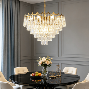 Lampadario di Cristallo a Goccia Personalizzabile, Moderno e Lussuoso, per Soggiorno e <span class=keywords><strong>Sala</strong></span> Banchetti - Product Image 3