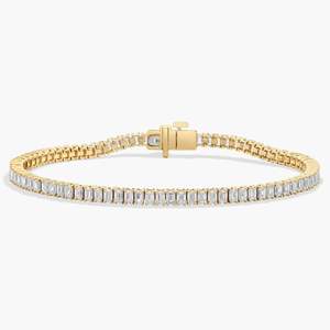 Emerald Cut Prong Tennis <b>Bracelet</b> OEM ODM emerald cut tennis <b>bracelet</b>. Custom <b>gold</b> <b>14K</b> 18K 22K. - Product Image 4